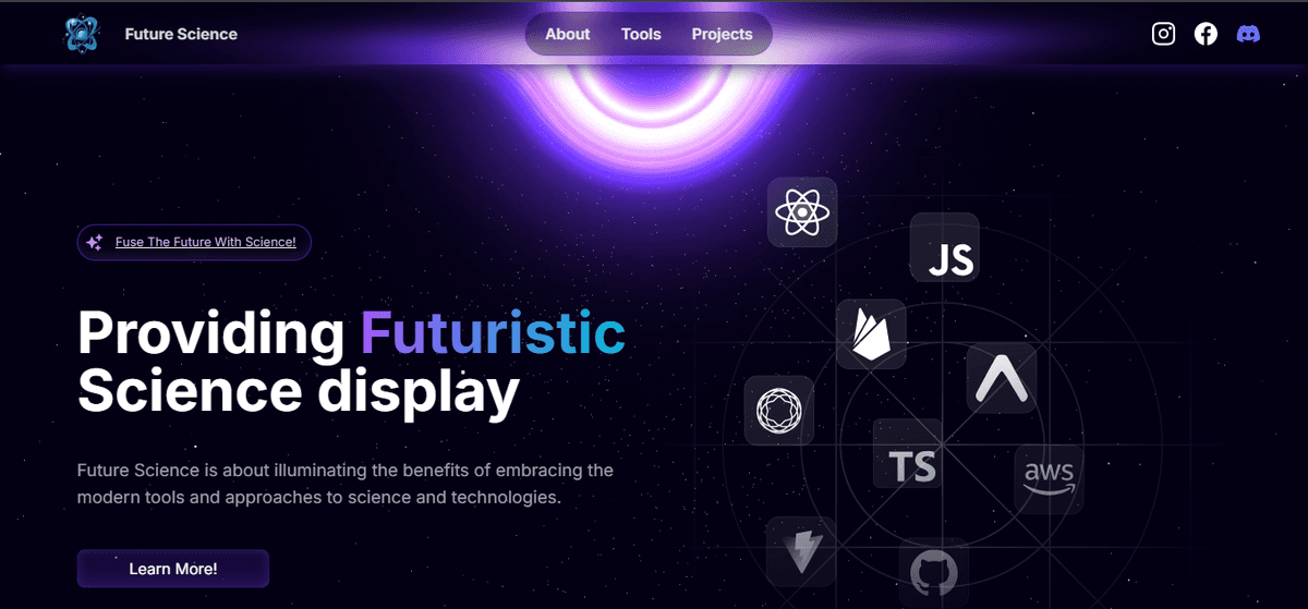 Futuristic Landing Page